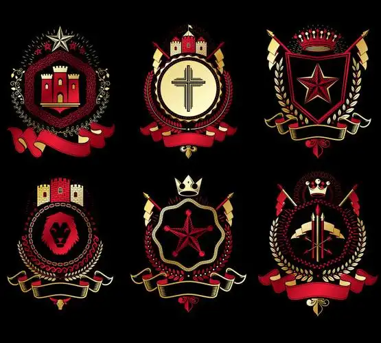 矢量徽章图片-抽象矢量复古优雅灰色徽章设计素材-高清图片-摄影照片