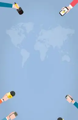 手拿话筒的手臂新闻采访h5背景素材