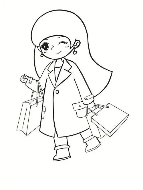 简笔画可爱小女孩