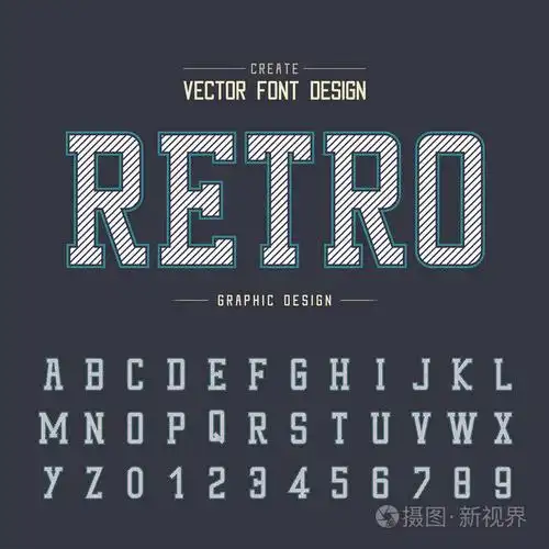 背景字母和文字图形艺术设计上的字体和字母向量.