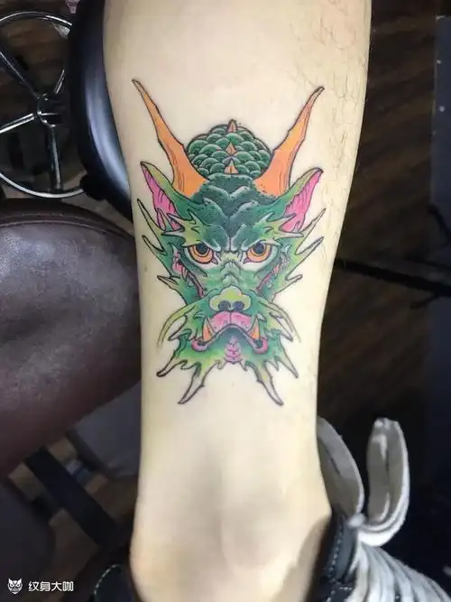 龙头_纹身图案手稿图片_v的纹身作品集