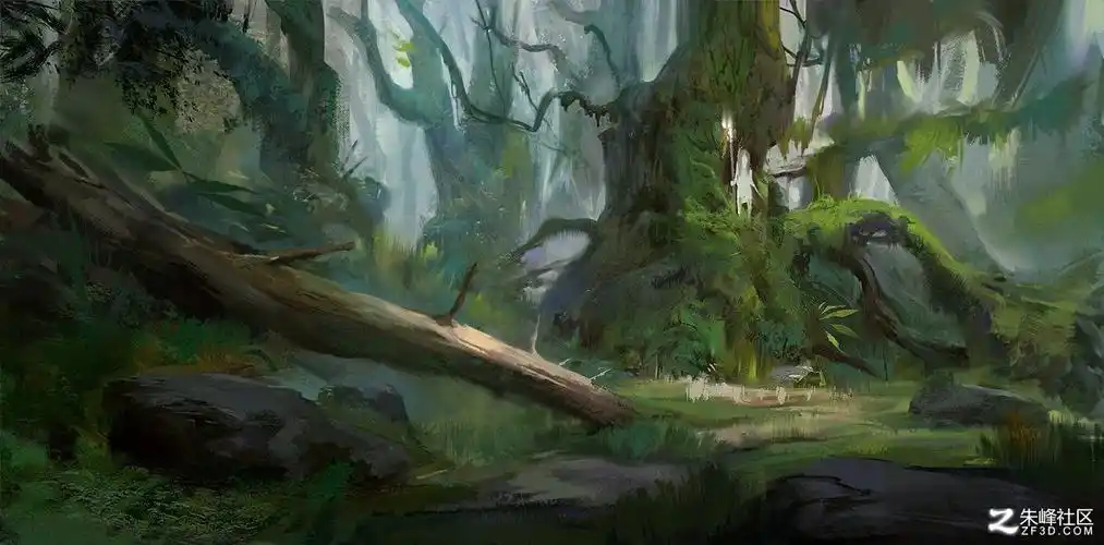 4万次   详细的讲解了森林中木屋的场景原画教程,从起稿到上色,逐层