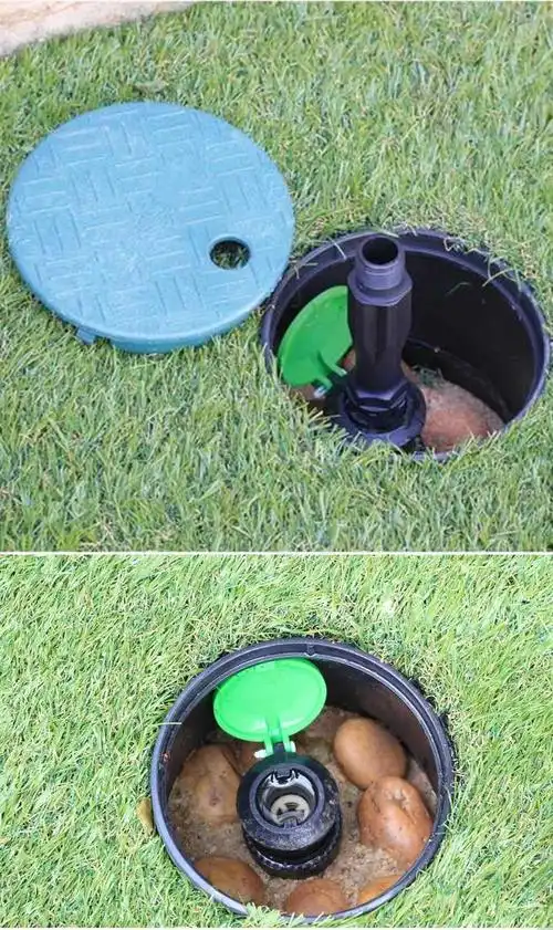 园林快速取水阀6分1寸黄铜取水器6寸10寸阀门箱vb708 vb910阀门井 vb