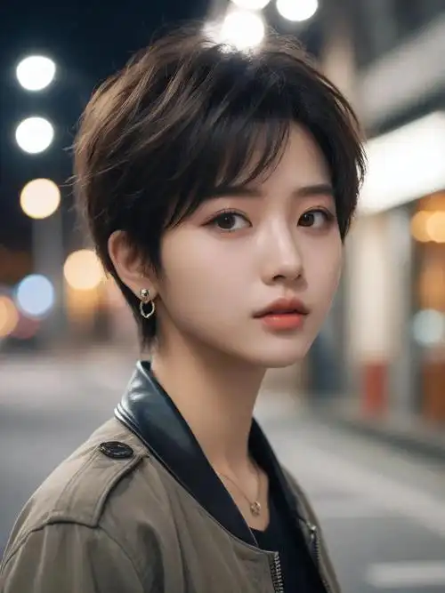 酷帅短发 女孩子也可以帅帅的