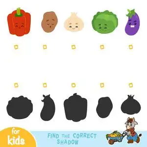 蔬菜影子连线图片