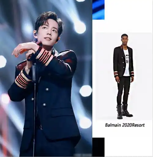 回顾肖战身穿巴尔曼balmain战袍,摩登性感炸裂舞台