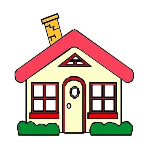 幼儿房子简笔画带颜色 幼儿房子简笔画带颜色毛草房
