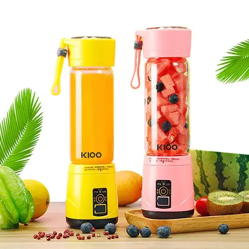 kioo电动榨汁机迷你家用便携式果汁机学生充电小型炸汁杯子打汁机