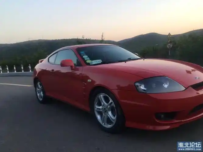 现代酷派进口轿跑红色v6发动机38w