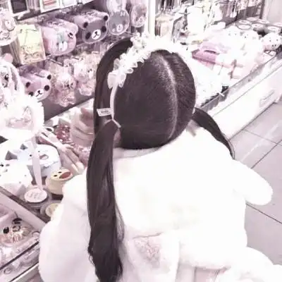 软锦软妹双马尾萝莉可爱背影头像粉色系女生头像