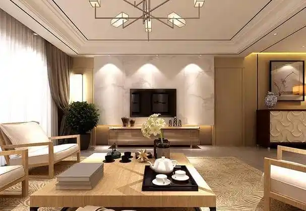 二,新中式电视墙