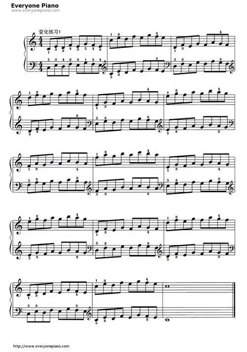 哈农基本练习7钢琴谱哈农