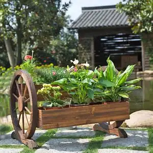 花架室外防腐木碳化木图片