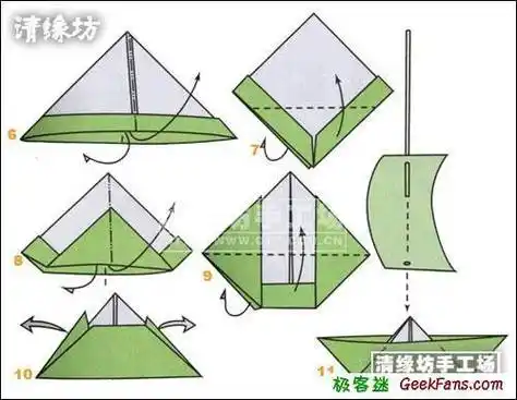 帆船儿童折纸大全图解