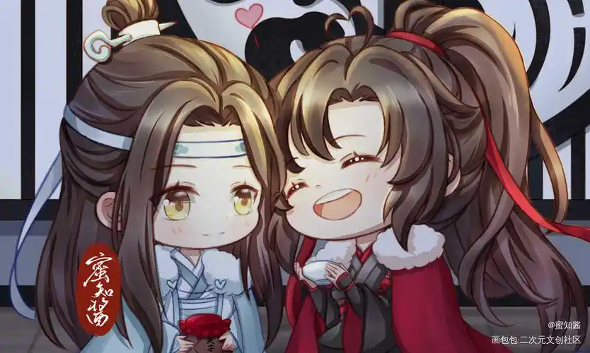 魔道贺年图&同款diy场景开源_魔道祖师魔道祖师q版忘羡蓝景仪