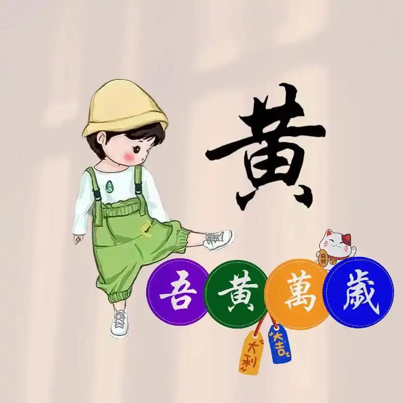 百家姓之黄姓头像.百家姓之"黄"姓头像#头像设计 #原创首发 - 抖音