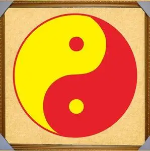 太极图相框画阴阳鱼易经周易风水道教卦象国学太极镇宅旺宅装饰画