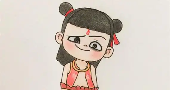 哪吒全身简笔画 哪吒全身简笔画图片大全