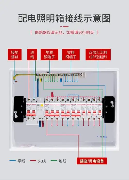 德力西电气 家用型照明配电箱 cdpz30s-10 回路 明装