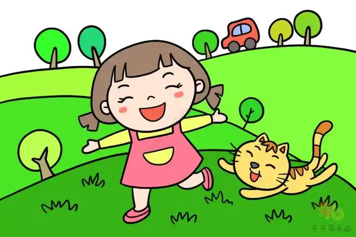 卡通简笔画阳光下的春天图片简笔画春天来了简笔画春天怎么画大班美丽