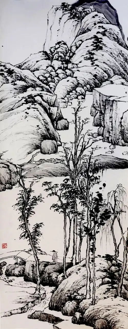 网上展厅象由心生18级水墨画班山水画课程展