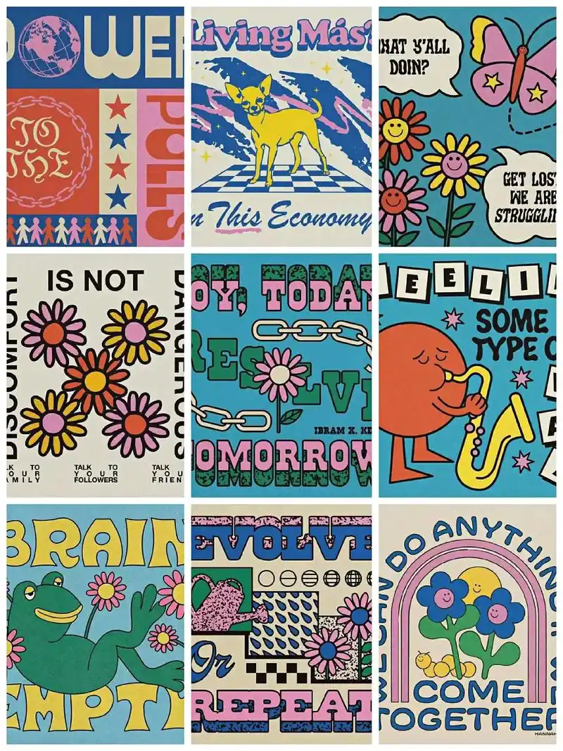 复古插画风文字海报设计来自设计师hannahpahl