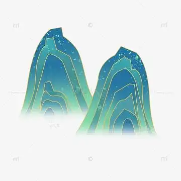手绘山体素材_手绘山体图片元素-觅元素