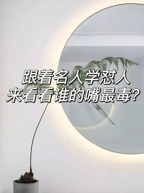 跟着名人学怼人来看看谁的嘴最毒