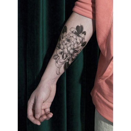 新品防水纹身贴zingtattoo黑白素花一对原创纹身贴纸可做肩花胸部花臂