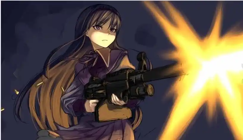 求一张二次元图片~~(动漫类型) 大概要求:黑发黑衣的角色 走在火中的