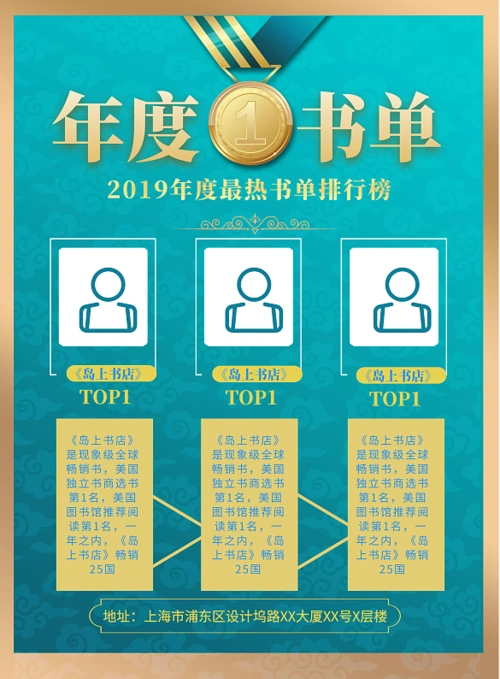 时尚年度畅销书单印刷海报