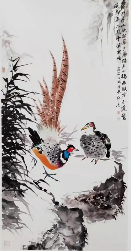 窦欣奇郭亮作品入展河南省第十七届花鸟画展