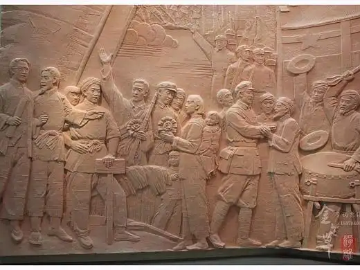 革命纪念馆仿砂岩浮雕(图)