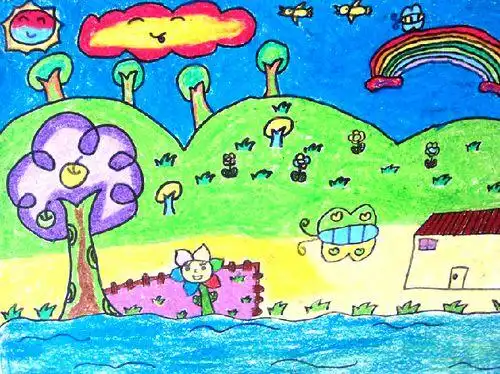 我的花园/少儿绘画作品/儿童画/网络美术馆_中国少儿美术教育网