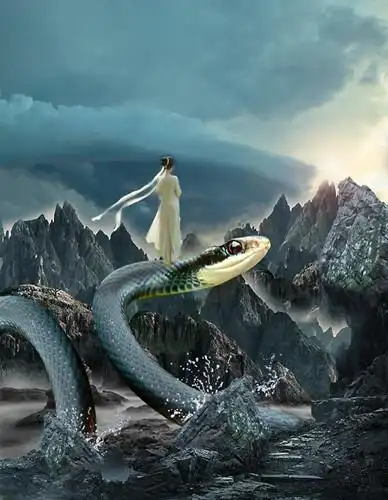 蛇妖志怪故事:担生,茅八遇九尾蛇,玄术校尉咒杀猪豚蛇!