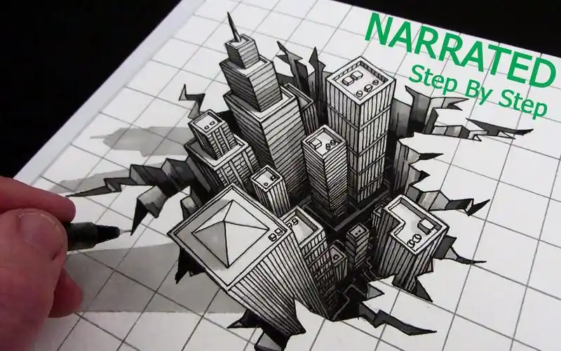 【绘画技巧】绘制错觉立体画