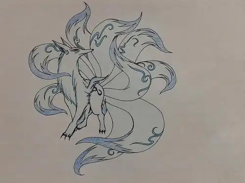 九尾狐尾巴图片简笔画 第1页