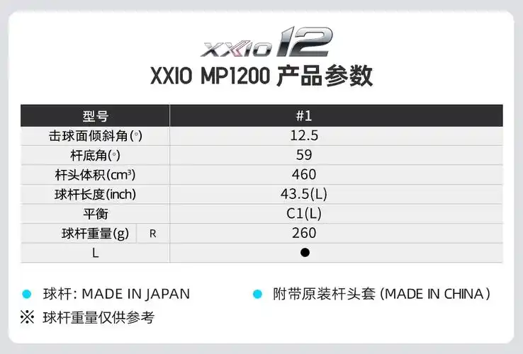xx10女士高尔夫球杆xx10xxiomp1200高尔夫球杆女士一号木golf开球木