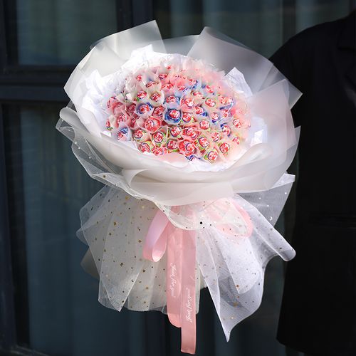 99颗棒棒糖花束diy材料自制糖果包装包装纸纸包其他