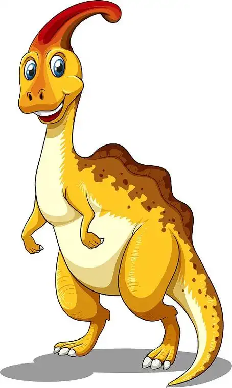 副栉龙的两种不同姿势