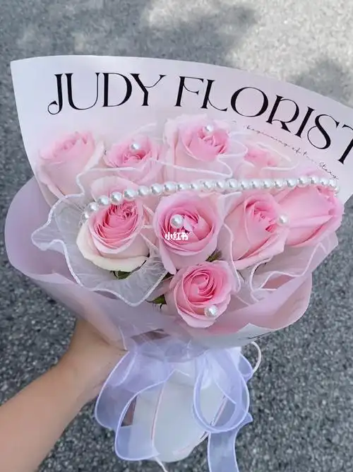 粉玫瑰花束珍珠系列