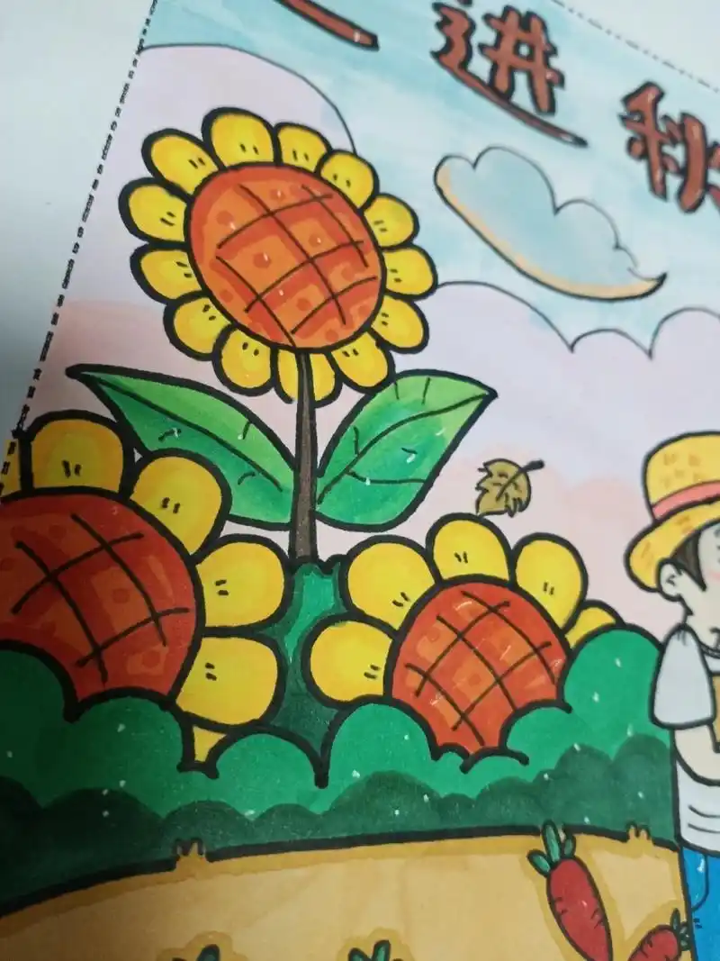 走进秋天的田野 手抄报