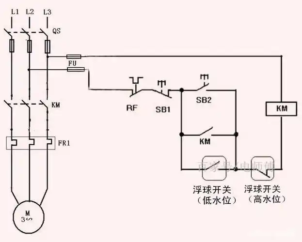 水池水泵自动抽水控制电路,简单实用,电工电子实践,不要错过!