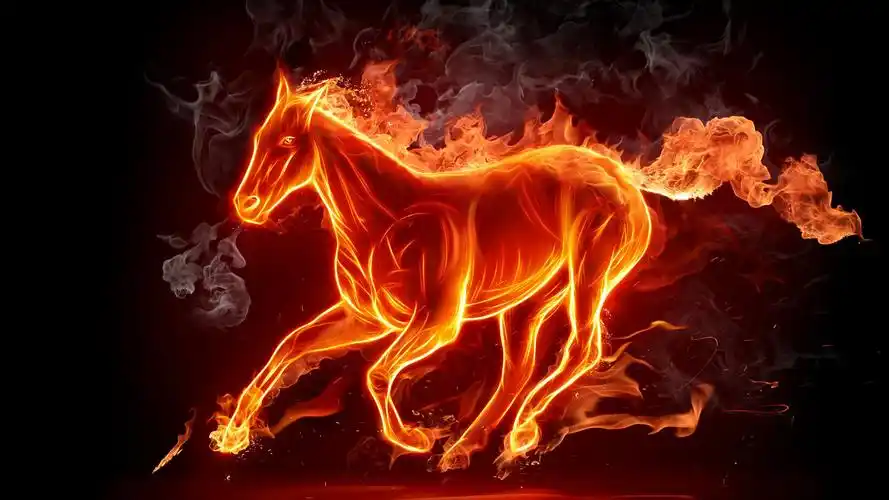 炙热的火马壁纸