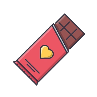 卡通绿色情人节巧克力pngpsd2000*2000情人节爱心思念素材pngpsd2000*