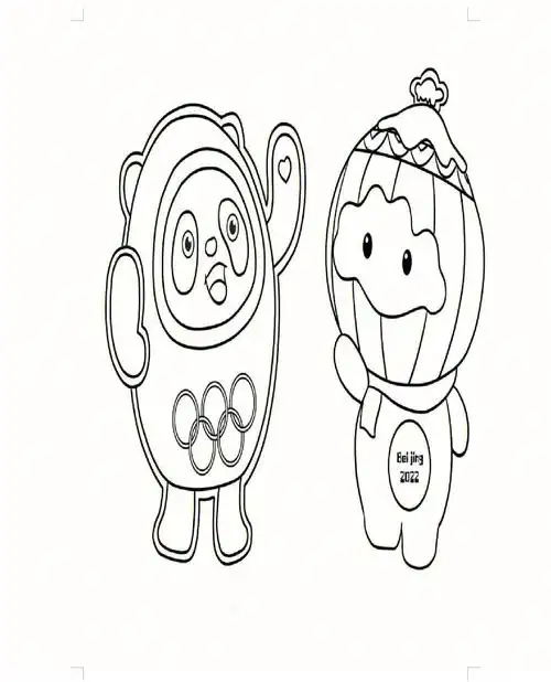 冬奥会吉祥物冰墩墩雪容融简笔画