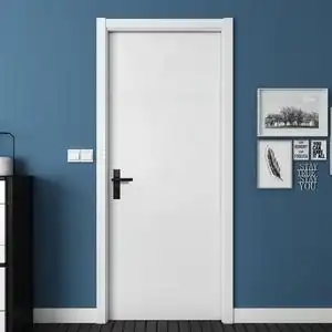 实木复合烤漆门卧室门房门室内门套装门白色现代简约隔音木门