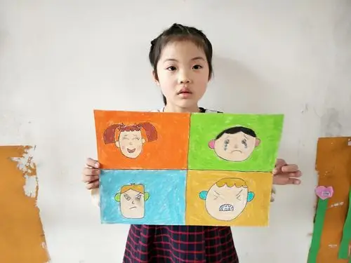 美术兴趣班色彩画《表情画》