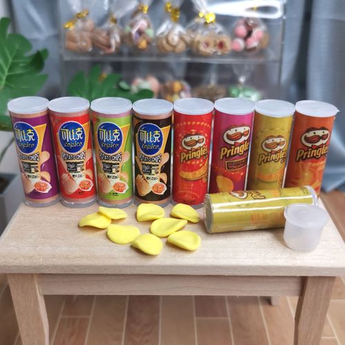 1:12微缩薯片 小零食模型世界场景迷你食玩玩具的娃屋盒子diy摆件