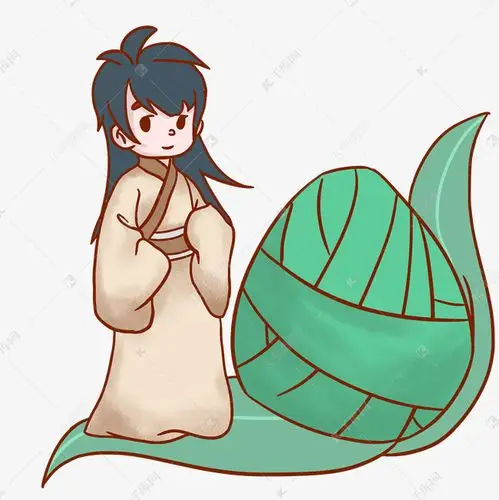 端午节中国风男孩吃粽子